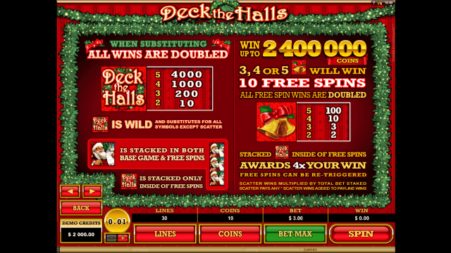 Бонусная игра Deck The Halls 2